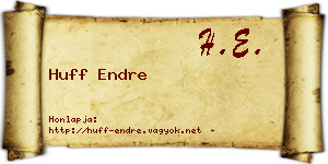 Huff Endre névjegykártya
