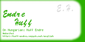 endre huff business card